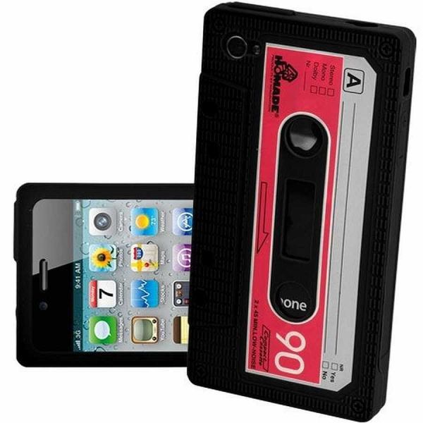 CAPA IPHONE 4/4S FITA K7 - PRETA