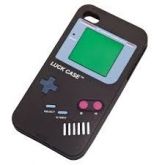 Capa de Silicone para iPhone 4/4S Game Boy - Preta