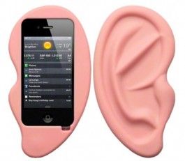 Capa de Silicone para iPhone 4/4S Orelha